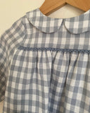 Pretty Wild Kids Bella Long Sleeve Dress - Check Linen