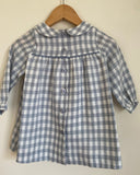 Pretty Wild Kids Bella Long Sleeve Dress - Check Linen