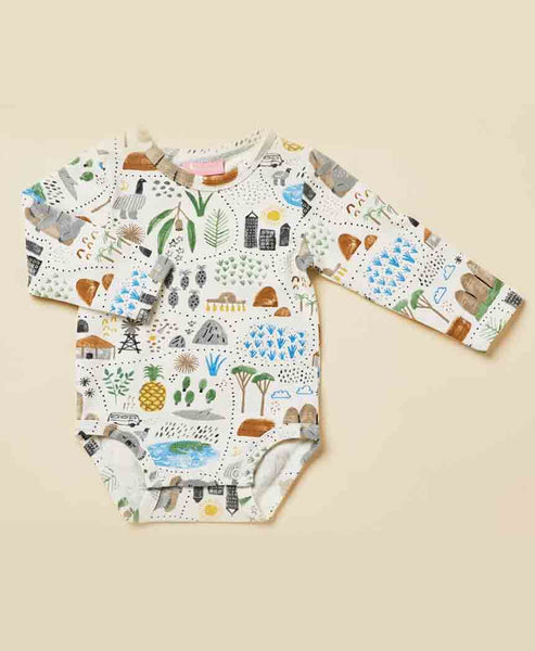 Halcyon Nights Long Sleeve  Bodysuit Big Adventures