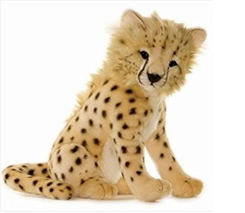 Hansa Cheetah Cub Sitting Plush 32cm