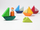Grimm's Spiel and Holz Rolling Boats - Set of 4