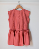 Pretty Wild Kids Maggie Panel Dress Coral Linen