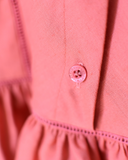 Pretty Wild Kids Maggie Panel Dress Coral Linen