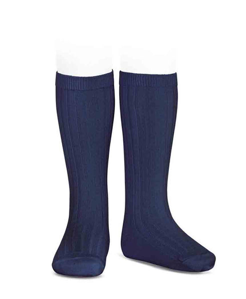 Condor Knee Hi Ribbed Sock #480 Marino Navy