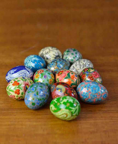 Wooden Handpainted Easter eggs - 7cm (Large)