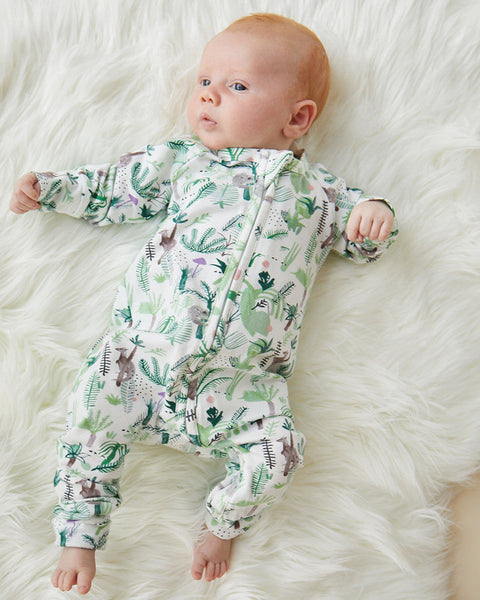 Halcyon Nights Long Sleeve Zip Suit Fern Gully