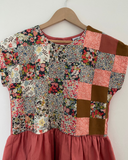 Pretty Wild Kids Maggie Patch Dress Coral Linen