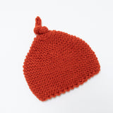 Knitted by Nana Top Knot Beanie - Pumpkin Spice