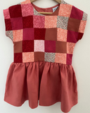 Pretty Wild Kids Maggie Patch Dress Coral Linen