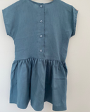 Pretty Wild Kids Maggie Patch Dress Lake Linen