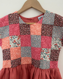 Pretty Wild Kids Maggie Patch Dress Coral Linen