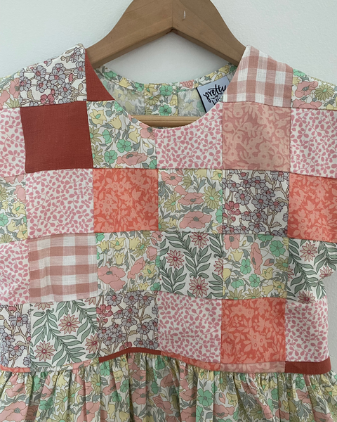 Pretty Wild Kids Maggie Patch Dress Daisy Lime