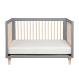 Babyletto Lolly Cot - Grey Wash / Natural - Includes Additional Side Rail. (mattress not included)