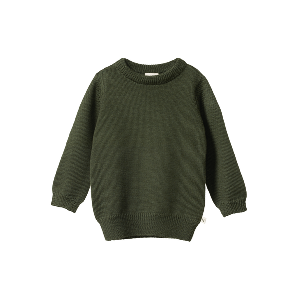 Nature Baby Merino Knit Pullover Thyme