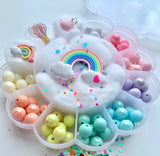 Red Bobble Pastel Blossom BIY