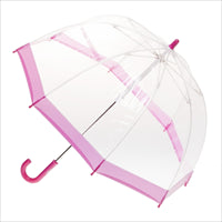 Clifton Umbrella - Birdcage Clear with Pink Trim