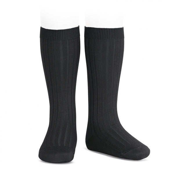 Condor Knee Hi Ribbed Sock #900 Black