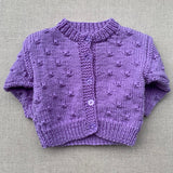 Knitted by Nana Lulu Cardigan Lavender