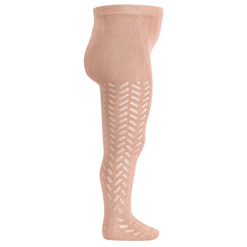 Condor Side Openwork Tights (#544 Rosa Empolvado)