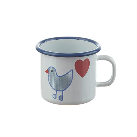 Munder Enamel Mug - Bird / Heart