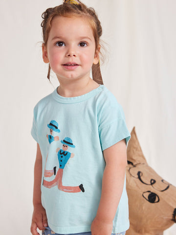 Bobo Choses Baby Dancing Giants Placement Print Short Sleeve Tee
