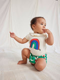 Bobo Choses Baby Rainbow Ruffle Collar Bodysuit Short Sleeve