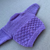Knitted by Nana Ren Cardigan - Whisper Viola