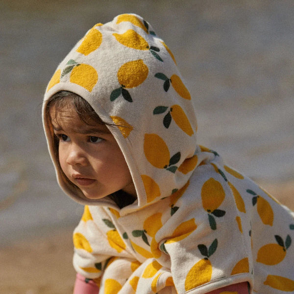 Nature Baby Lemon Print Poncho Towel