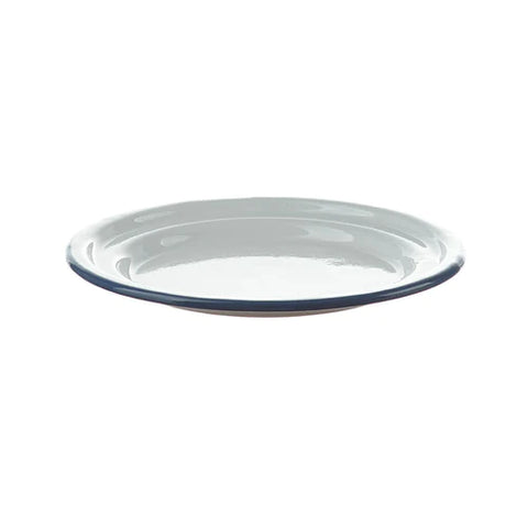 Munder Enamel Small Plate 18cm - White / Blue