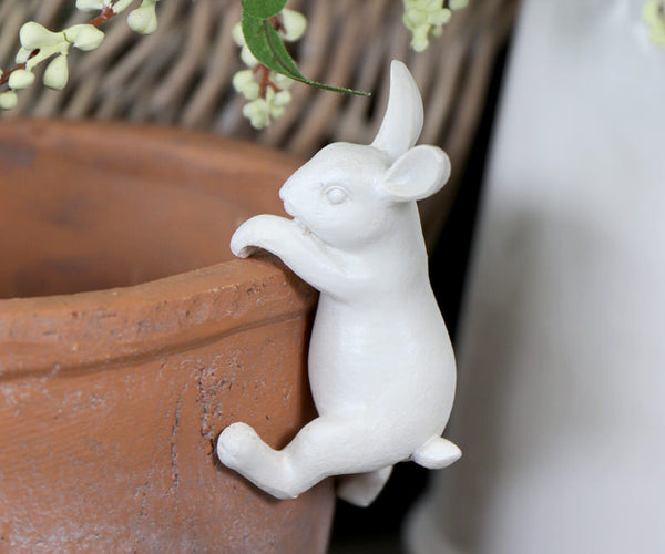Terracotta Clayworks White Rabbit Pot Hanger