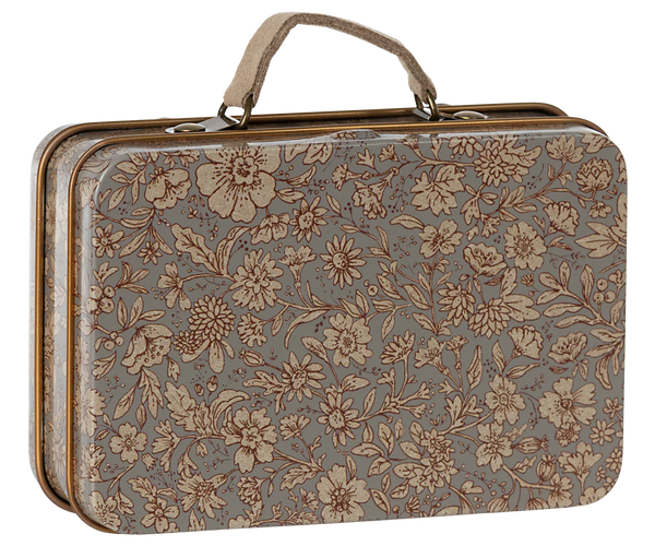 Maileg Metal Suitcase- Blossom Grey