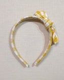 Pretty Wild Kids Sammy Headband Yellow Linen Check