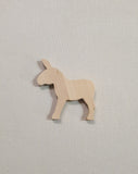 Bajo Loose Wooden Donkey - Raw Timber