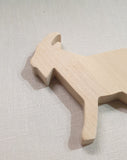 Bajo Loose Wooden Goat - Raw Timber