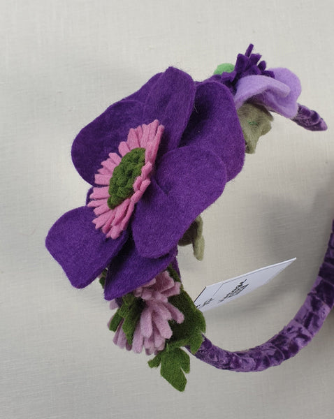 Vintage Rose Floral Felt Headband