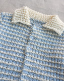 Knitted by Nana Cardigan Baby Blue Stripe