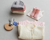 Knitted by Nana Cuffed Booties Pale Pink