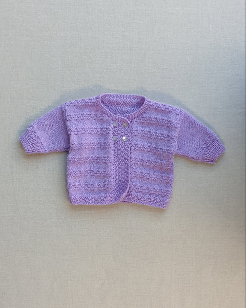 Knitted by Nana Cardigan Lavender