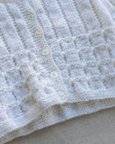Knitted by Nana Cardigan White