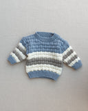 Knitted by Nana Steven Jumper Blue Stripe