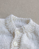 Knitted by Nana Poppy Cardigan Prem White