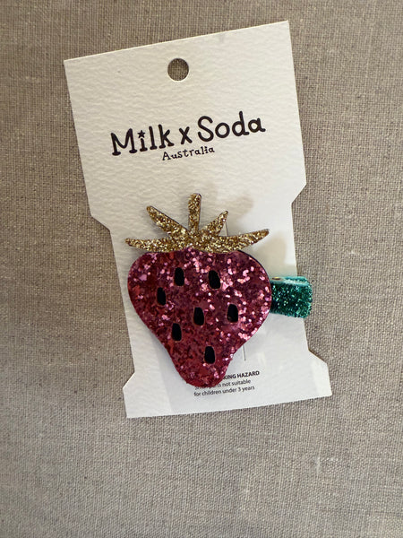 Milk x Soda Tropical Fruit Hair Clip - Strawberry
