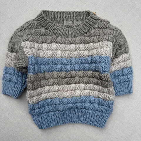 Knitted by Nana Steven Jumper - Multi Stripe Koala