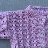 Knitted by Nana Juniper Cardigan - Baby Blossom