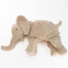 SENGER Cuddly Animal - Elephant Vegan w removable Heat/Cool Pack SMALL Linen