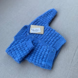 Knitted by Nana Steven Cardigan - Delphinium