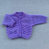 Knitted by Nana Ren Cardigan - Whisper Viola