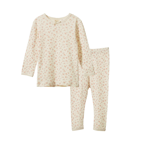 Nature Baby - Long Sleeve Pointelle Pyjamas - Dandelion
