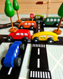 Qtoys Coloured Wooden Cars