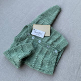 Knitted by Nana Timmy Cardigan -Sage